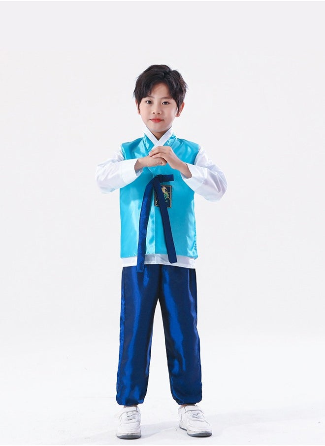 Al Aoyama - Kids Hanbok Traditional Korean Costume Baby Boy Asian Clothes Retro Dance Outfit Children Ethnic Style Performance Cosplay Party - Image 1