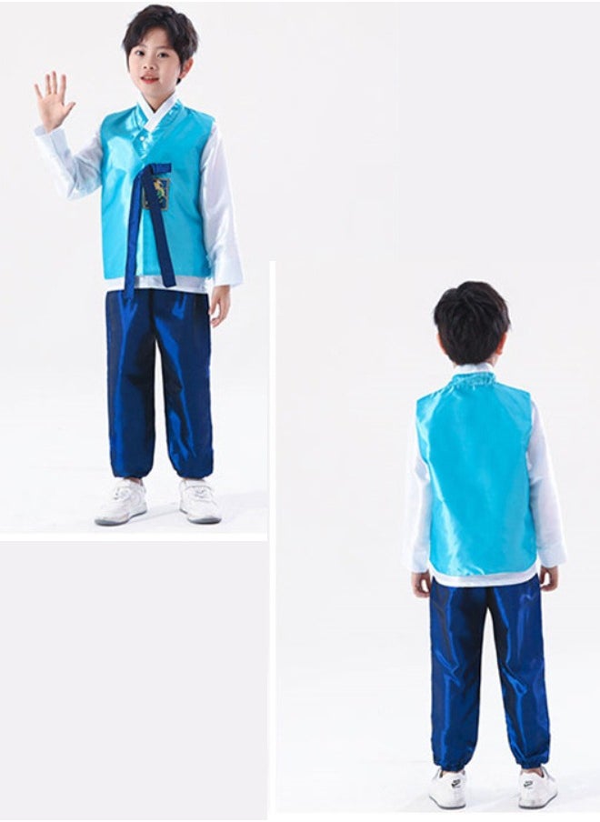 Al Aoyama - Kids Hanbok Traditional Korean Costume Baby Boy Asian Clothes Retro Dance Outfit Children Ethnic Style Performance Cosplay Party - Image 1