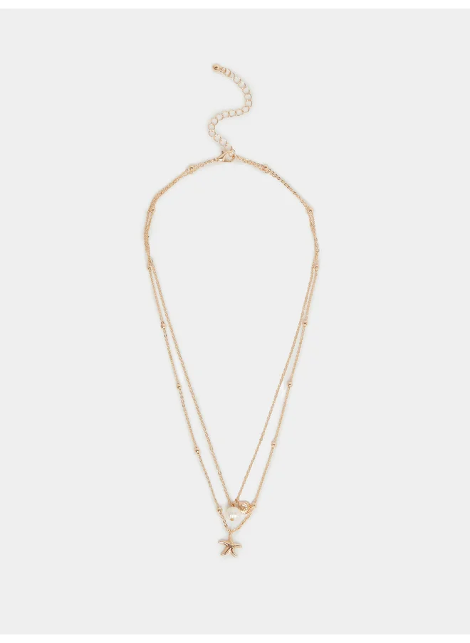 ستايلي Styli Pack of 2 - Star Necklace