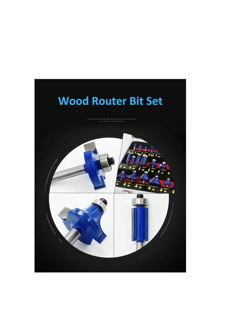 35PCS 6.35mm Handle Wood Router Bit Set