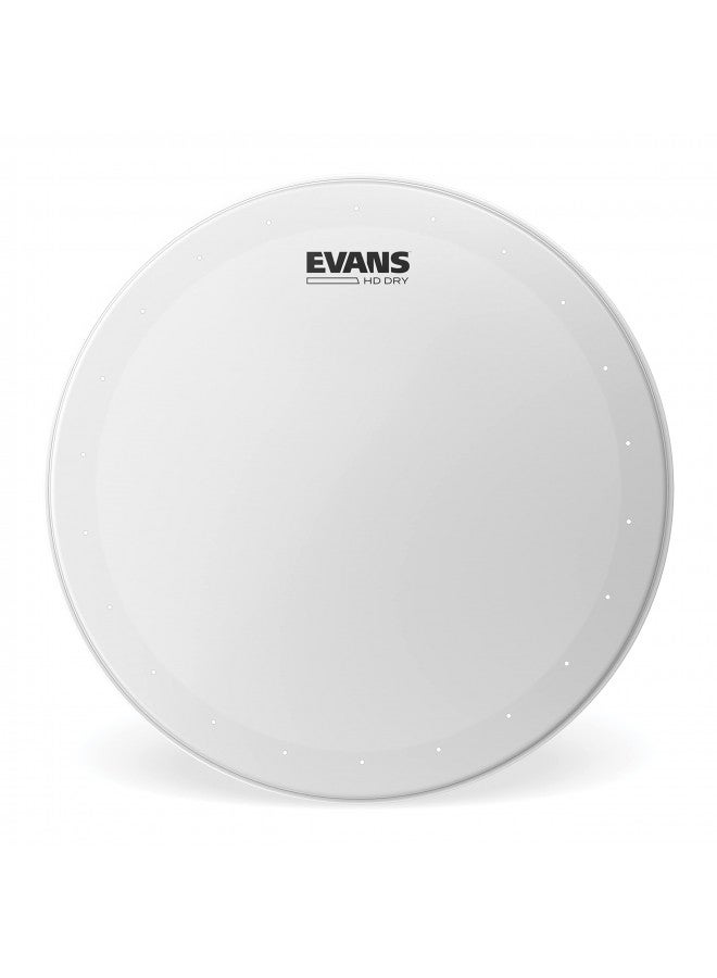 EVANS Evans Genera HD Dry Snare Drum Head, 13 (White) Coated Drum Head Made Using Two Plies of Film Overtone Ring Controls Sustain Small Vent Holes Eliminate Stray Harmonics Great for Live and Studio  - Image 1
