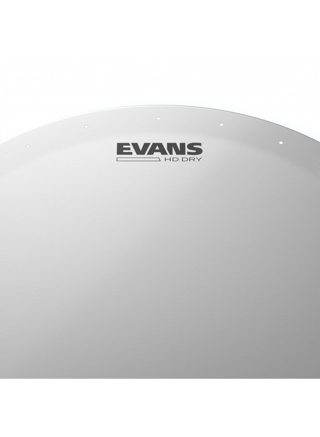 EVANS Evans Genera HD Dry Snare Drum Head, 13 (White) Coated Drum Head Made Using Two Plies of Film Overtone Ring Controls Sustain Small Vent Holes Eliminate Stray Harmonics Great for Live and Studio  - Image 2