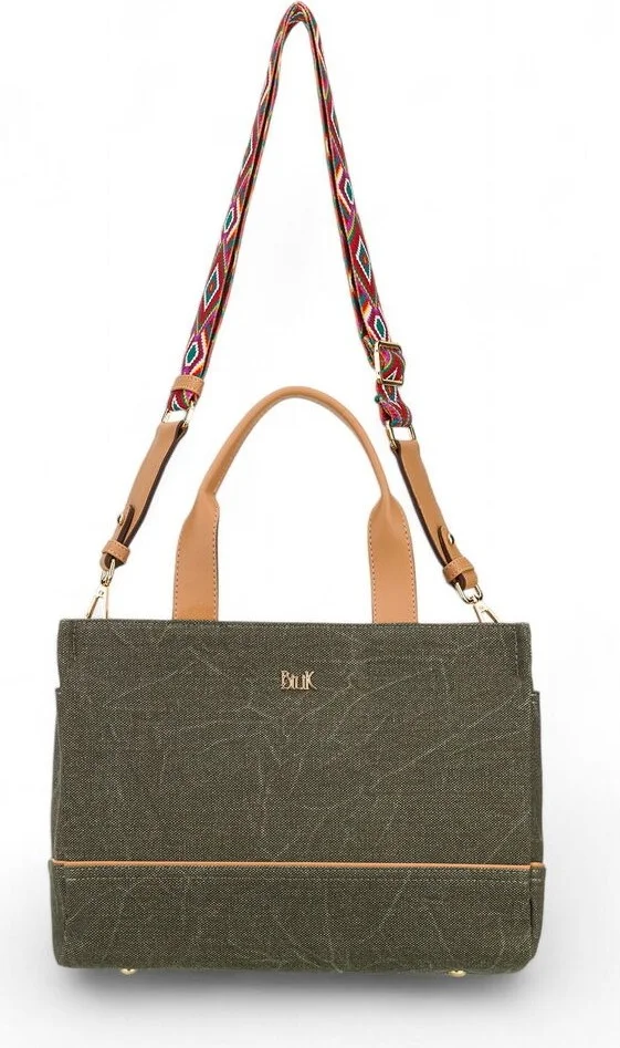 Bilik Deri Bilik Leather Khaki Women's Shoulder Bag Mambo