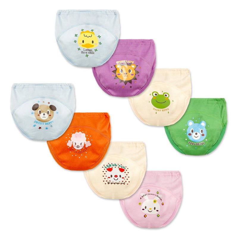 Creative cartoon four layer learning pants, children's training pants, baby diaper underwear, baby breathable cloth diaper pants, 110a sheep 100 #/95CM/14KG - Image 2