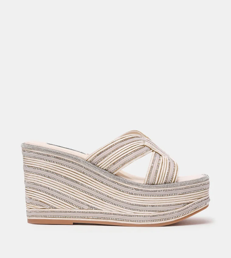 ستيف مادن Justice Open Toe Wedge Sandals