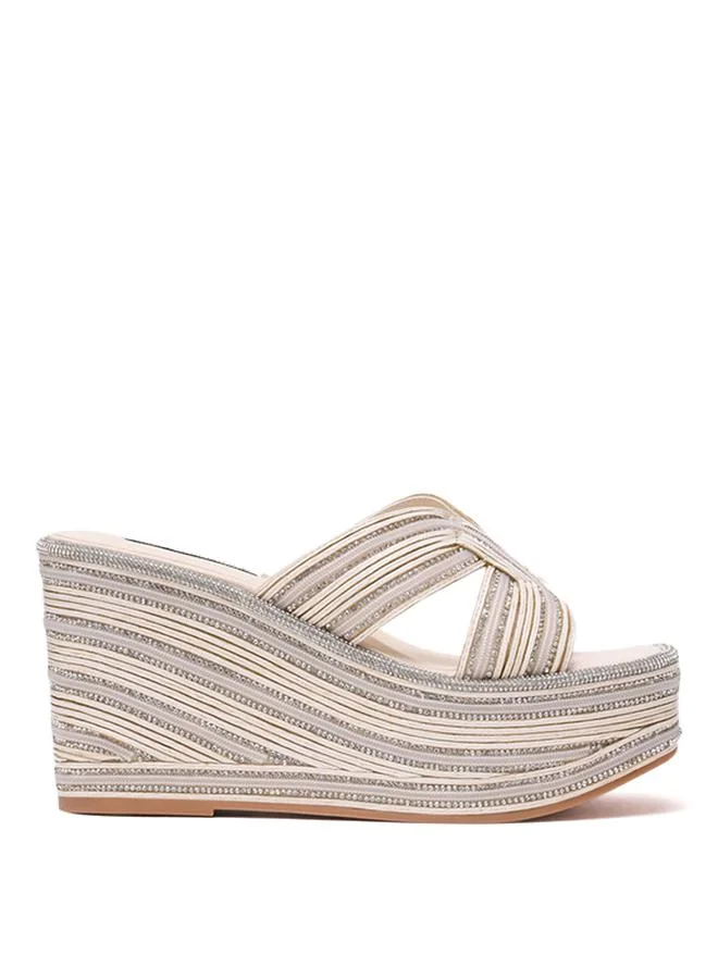 Steve Madden  Justice Ivory Women's Wedge Sandals for Women | Best Price UAE