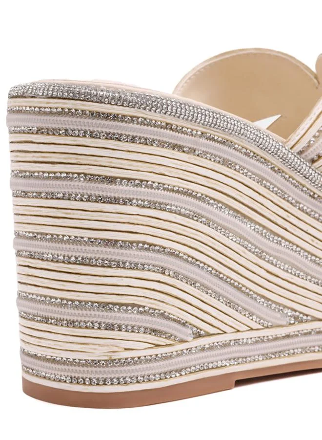 Steve Madden  Justice Ivory Women's Wedge Sandals for Women | Best Price UAE