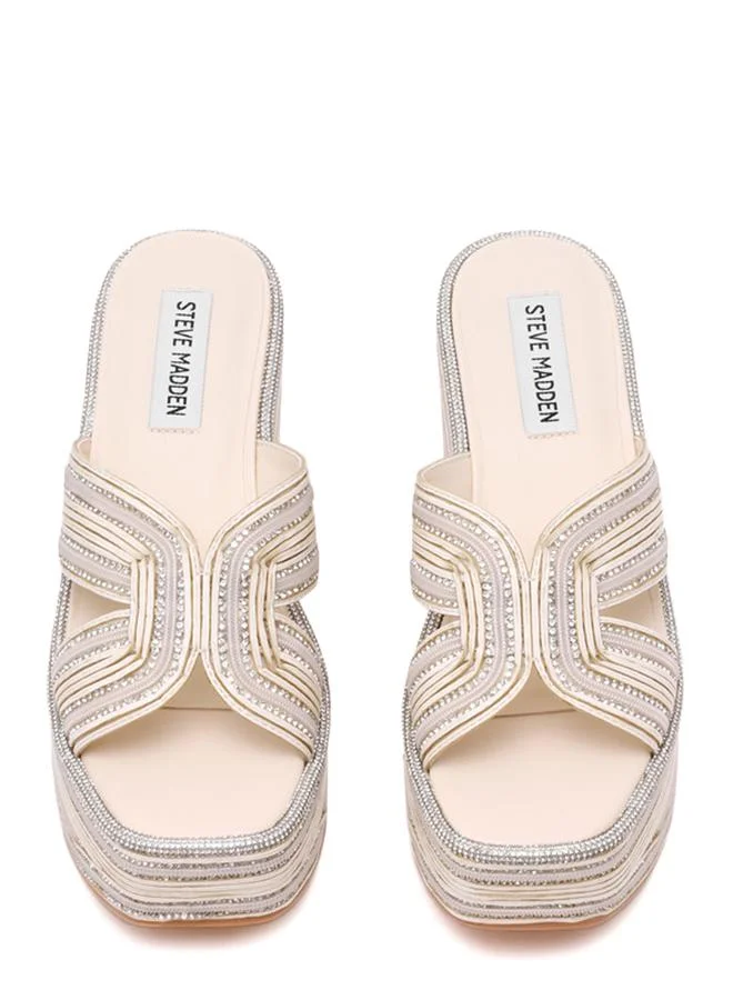 Steve Madden  Justice Ivory Women's Wedge Sandals for Women | Best Price UAE