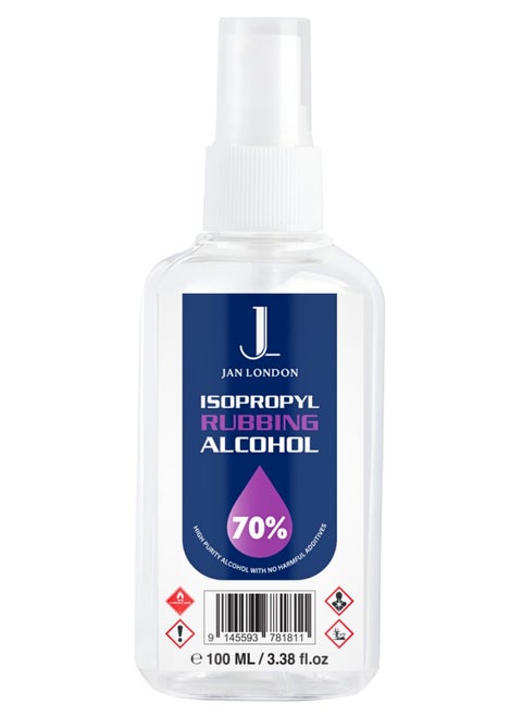 Isopropyl Rubbing Alcohol, IPA 70% – Versatile Antiseptic & Cleaner for Wounds, Surfaces, Electronics – Quick-Drying, Residue-Free, 100ml Spray
