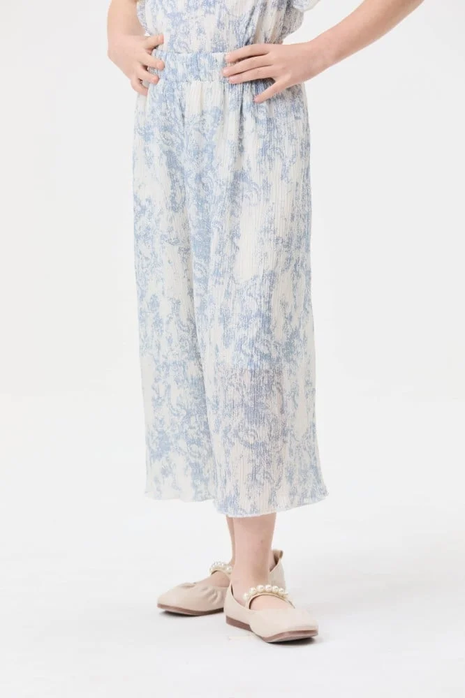 تيندا بنطلون مطبع بخامة مجعدة