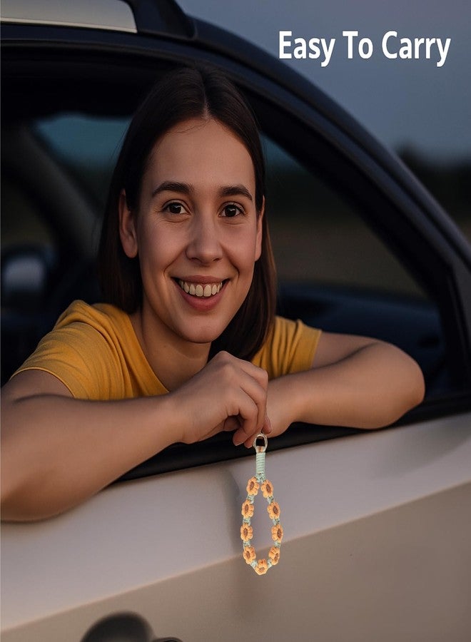 Flavizo Handmade Crochet Keychain for Women - Cute Bag Charm, Key Ring Accessory, Evil Eye Inspired Keychain, Lightweight Gift Idea, Macrame Style Key Chain for Girls, Purse & Backpack Decoration - Image 5
