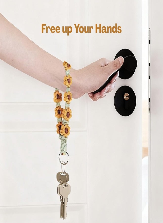 Flavizo Handmade Crochet Keychain for Women - Cute Bag Charm, Key Ring Accessory, Evil Eye Inspired Keychain, Lightweight Gift Idea, Macrame Style Key Chain for Girls, Purse & Backpack Decoration - Image 4