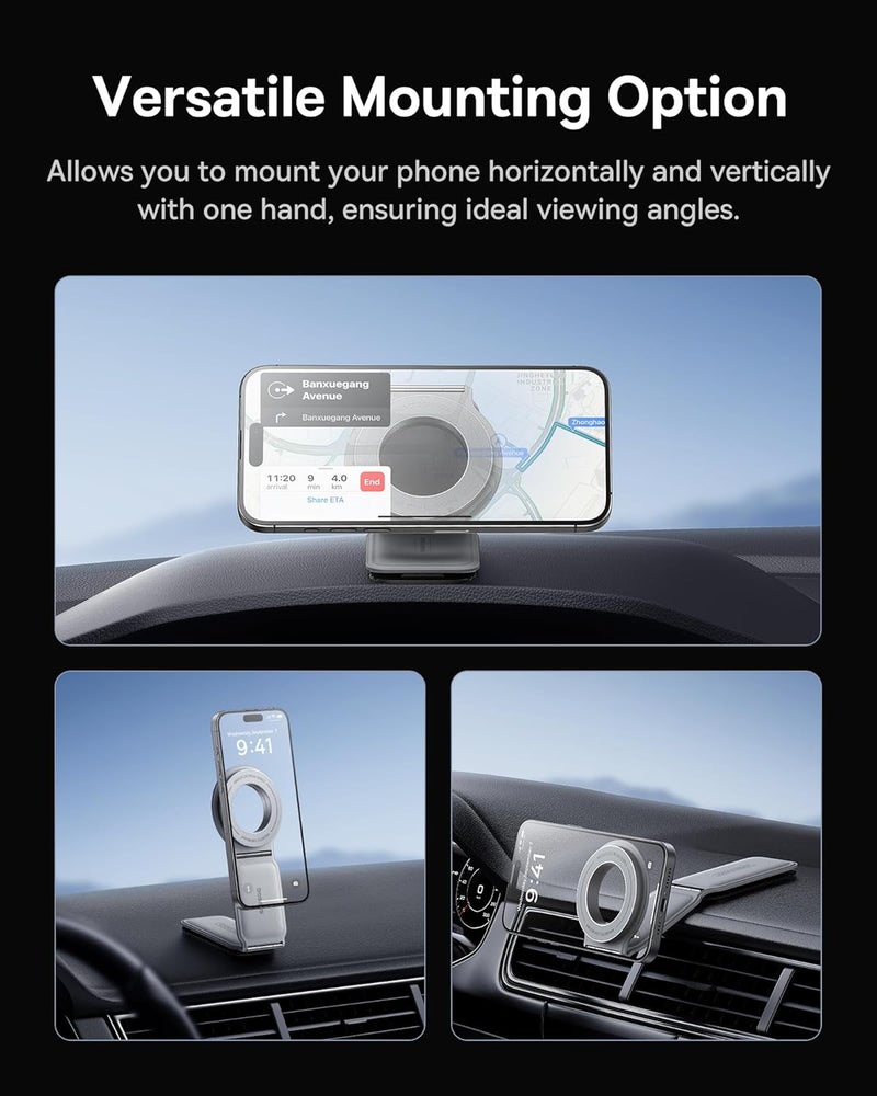 Baseus PrimeTrip Series C02 Mega Magnetic Car Mount Stick-on Version Frosted Gray - Image 3