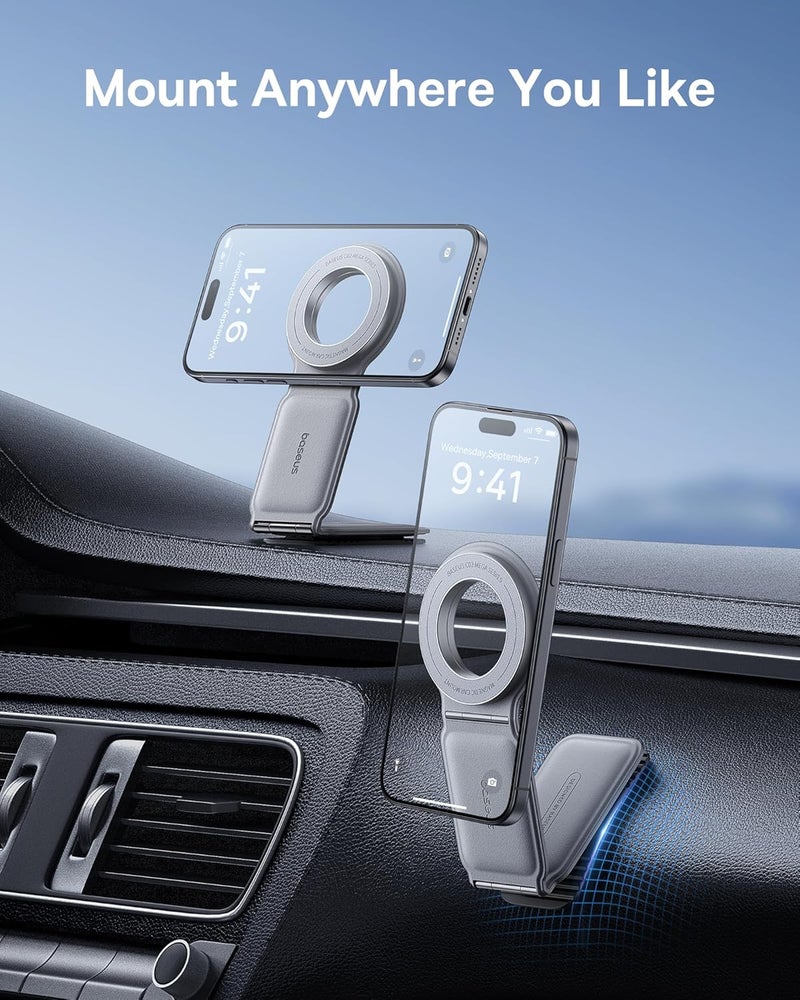 Baseus PrimeTrip Series C02 Mega Magnetic Car Mount Stick-on Version Frosted Gray - Image 4