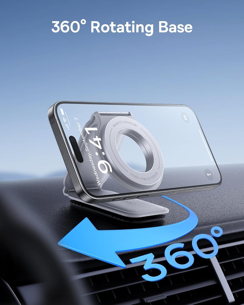Baseus PrimeTrip Series C02 Mega Magnetic Car Mount Stick-on Version Frosted Gray - Image 5