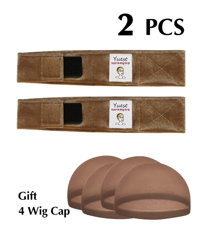 Yuest Wig Grip Headband No Slip Wig Gripper for Keeping Wigs in Place Edge Saver Adjustable Non Slip Grip Band Velvet 2 Pack - Image 3