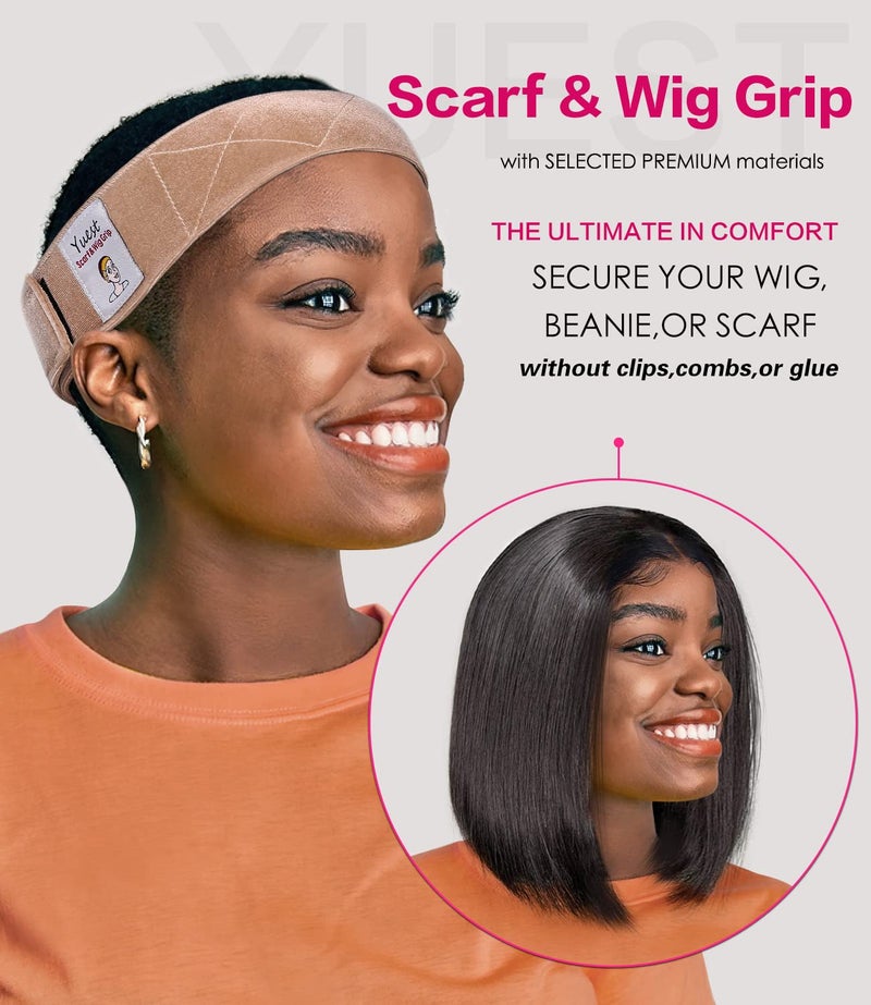 Yuest Wig Grip Headband No Slip Wig Gripper for Keeping Wigs in Place Edge Saver Adjustable Non Slip Grip Band Velvet 2 Pack - Image 4