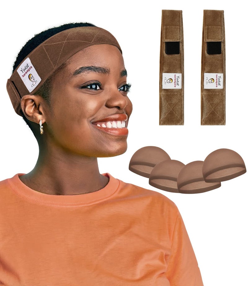 Yuest Wig Grip Headband No Slip Wig Gripper for Keeping Wigs in Place Edge Saver Adjustable Non Slip Grip Band Velvet 2 Pack - Image 1