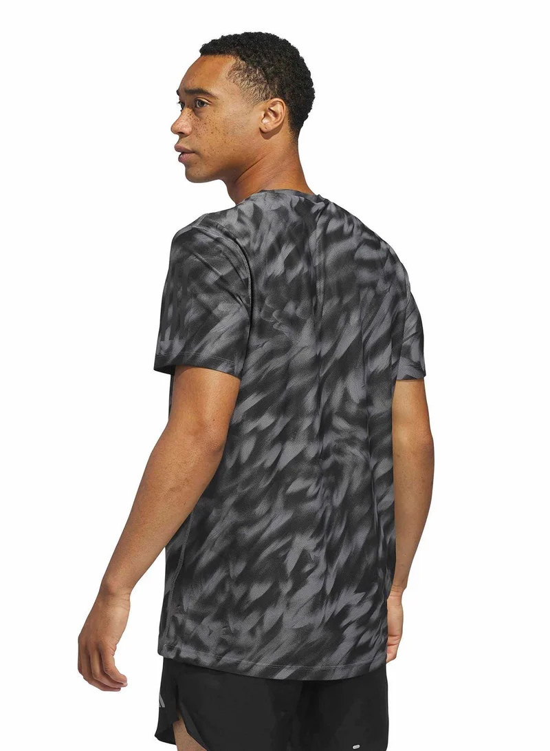 Adidas Own The Run Allover Printed T-Shirt