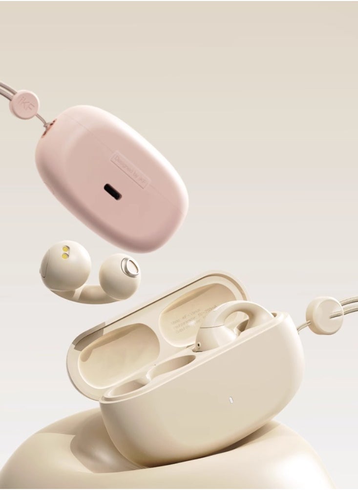 Generic - Wireless Bluetooth Earphones With Ultra Long Battery Life, Air Bone Conduction, Sports Ear Clip, Built-in Noise Reduction Technology Advanced Version: 52H Ultra Long Battery Life - Image 1