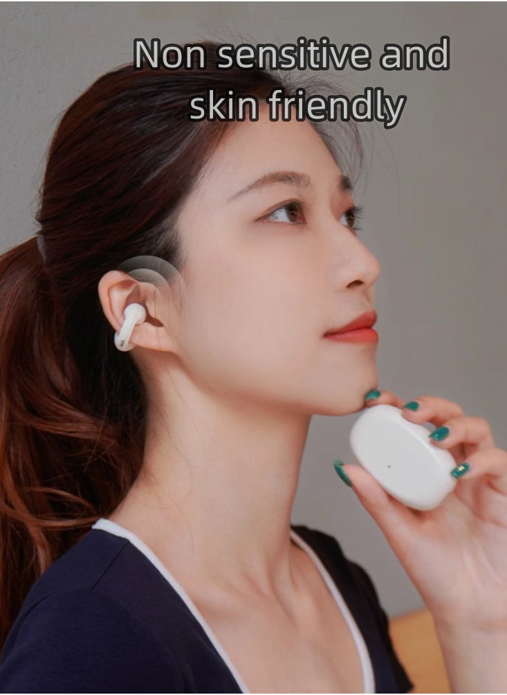 Generic - Wireless Bluetooth Earphones With Ultra Long Battery Life, Air Bone Conduction, Sports Ear Clip, Built-in Noise Reduction Technology Advanced Version: 52H Ultra Long Battery Life - Image 1