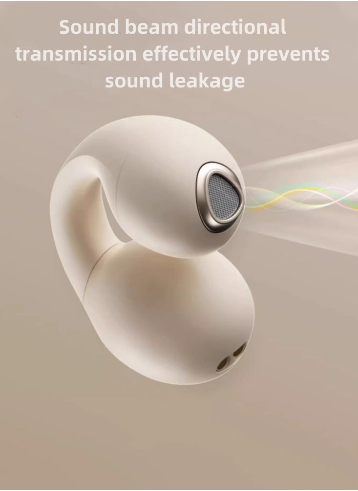 Generic - Wireless Bluetooth Earphones With Ultra Long Battery Life, Air Bone Conduction, Sports Ear Clip, Built-in Noise Reduction Technology Advanced Version: 52H Ultra Long Battery Life - Image 1