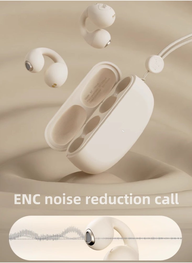 Generic - Wireless Bluetooth Earphones With Ultra Long Battery Life, Air Bone Conduction, Sports Ear Clip, Built-in Noise Reduction Technology Advanced Version: 52H Ultra Long Battery Life - Image 1
