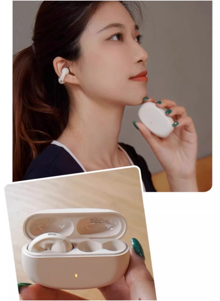 Generic - Wireless Bluetooth Earphones With Ultra Long Battery Life, Air Bone Conduction, Sports Ear Clip, Built-in Noise Reduction Technology Advanced Version: 52H Ultra Long Battery Life - Image 1