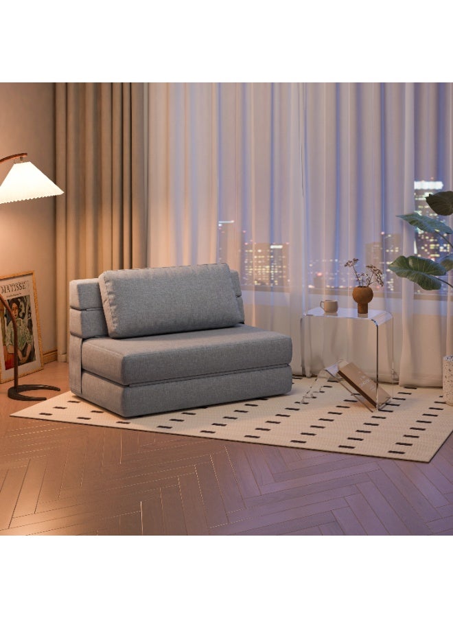 Castlery 3-in-1 Sofa Bed - 120cm Foldable Convertible Sofa Chair for Sitting, Lounging & Sleeping, High-Density Foam with Cushion for Supreme Comfort, Pull Out Bed Lounge for Living Room & Bedroom Home furniture - Image 1