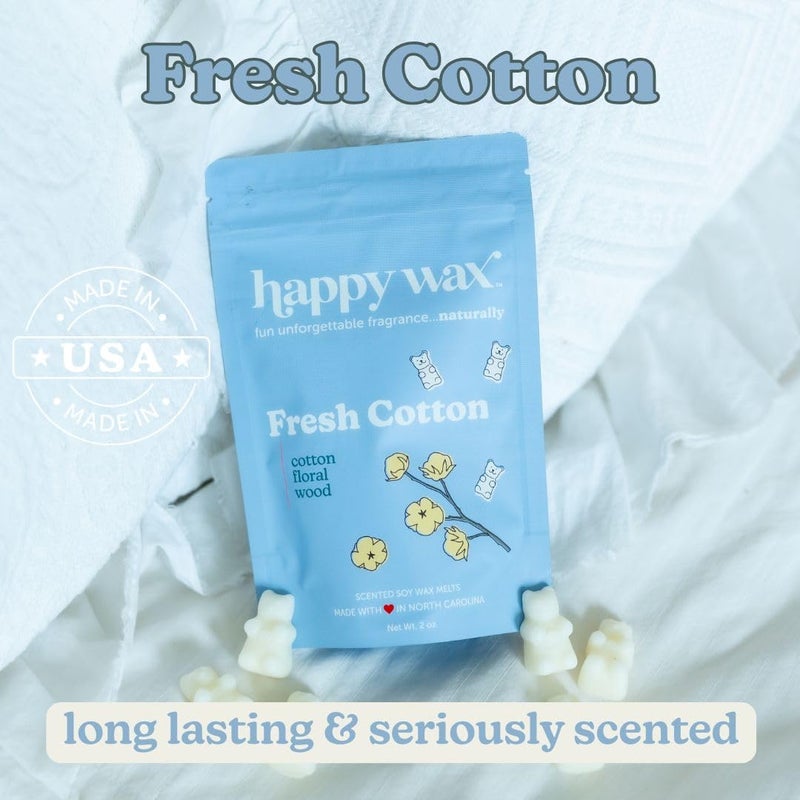 Happy Wax Clean Laundry Mix Premium Scented Natural, Non Toxic Soy Wax Melts â€“ 6 Total Oz. of Scented Wax Melts Includes: Fresh Cotton, French Linens and Sea Salt & Sage - Image 5