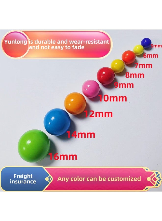 Paint Color Solid Stainless Steel Beads Iron Beads Toy Maze Colorful Steel Beads Specifications 4mm-16mm-Specifications:7mm Mixed Color Iron Beads - Image 1