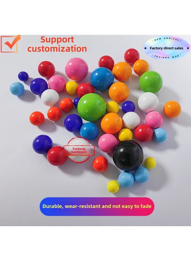 Paint Color Solid Stainless Steel Beads Iron Beads Toy Maze Colorful Steel Beads Specifications 4mm-16mm-Specifications:7mm Mixed Color Iron Beads - Image 3