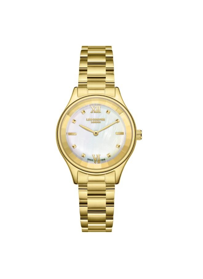 Lee Cooper Women's Analog Display Watch With Gold Metal Strap - LC08157.120  - Image 1