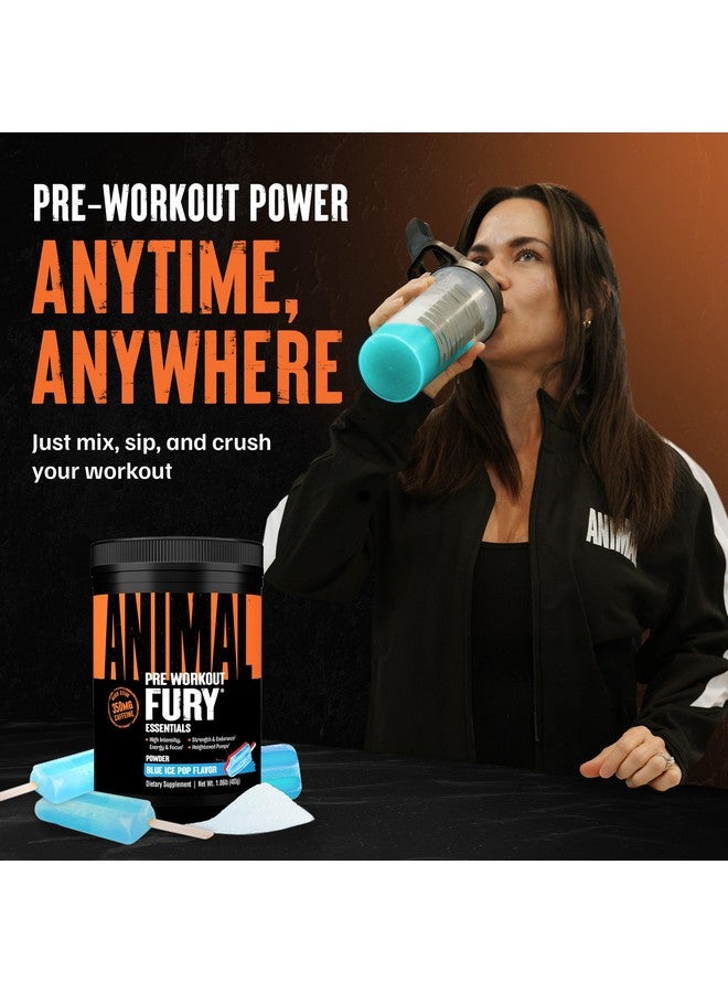 ANIMAL مسحوق قبل التمرين أنيمال فيوري - نكهة الثلج الأزرق، 350 ملغ كافيين، أحماض أمينية BCAA، 2 غرام بيتا ألانين، سيترولين وتيروزين، طاقة، تركيز، قوة، قدرة على التحمل، قبل التمرين للرجال والنساء، 30 حصة - Image 4