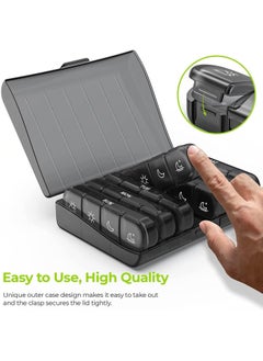 RTYY Weekly Pill Dispenser Pill Organizer,  4 Times a Day with 7 Daily Large Pill Box Cases,Detachable Travel Pill Planner, Portable Airtight Pill Container For Fish Oils, Vitamins, Supplements, Medication  - Image 5