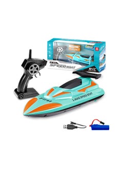 Cool Baby COOLBABY High Speed Remote Control Speedboat 2.4G Water Remote Control Toy Double Propeller Kids Wireless Electric Remote Control Boat  - Image 1