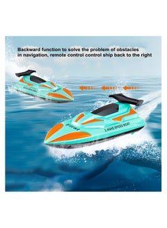 Cool Baby COOLBABY High Speed Remote Control Speedboat 2.4G Water Remote Control Toy Double Propeller Kids Wireless Electric Remote Control Boat  - Image 3