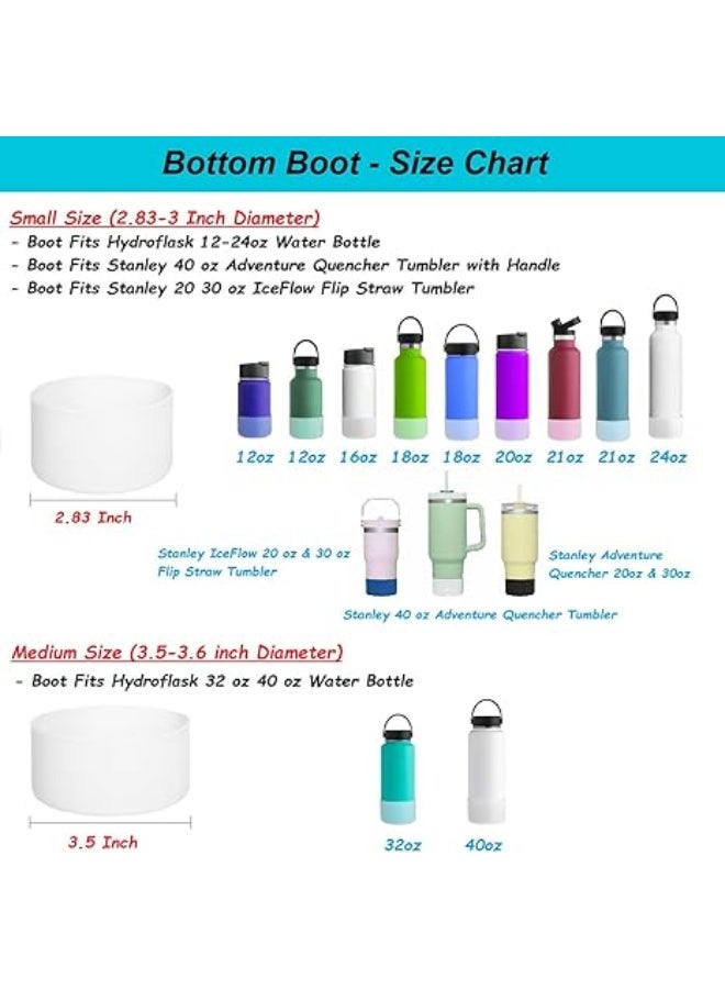 Boot for Hydro Flask 12-40 OZ Water Bottle/Stanley Tumbler, Bottom Boots for Hydroflask Sports Water Bottles, Silicone Bottom Cover Sleeve - Image 4