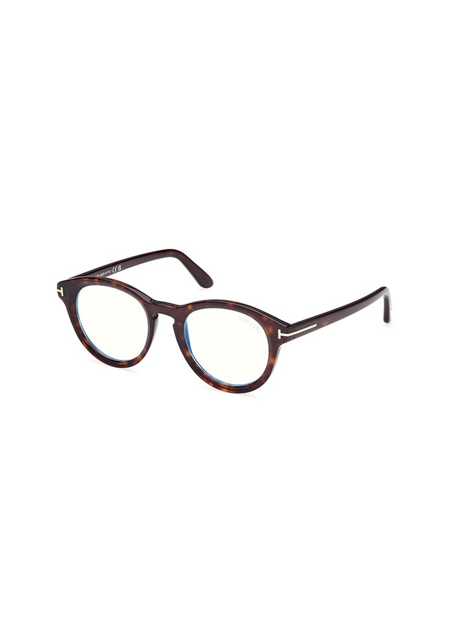 TOM FORD Men's Round Eyeglass Frames Dark Havana TOMFORD FT5940-B05249 49 mm - Image 1
