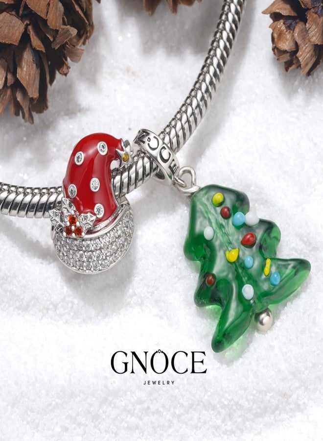 GNOCE Christmas Hat Charm Sterling Silver Bead Christmas Charm Fit Bracelet/Necklace for Women Wife/Jewelry Gift - Image 5