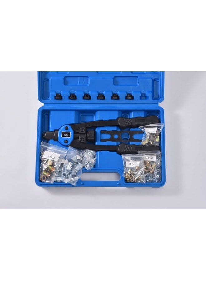 LSLANSOON Rivet Nut Tool Set, 13” Rivnut Tool Kit with 11 Metric and SAE Mandrels, 150Pcs Rivet nut Assortment Kit, and Rugged Carrying Case - Image 2