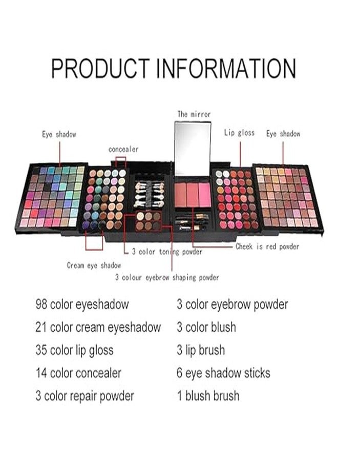 Make up for Life Professional 177 Color Eyeshadow Palette Blush Lip Gloss Makeup Beauty Cosmetic Set Kit - Image 4