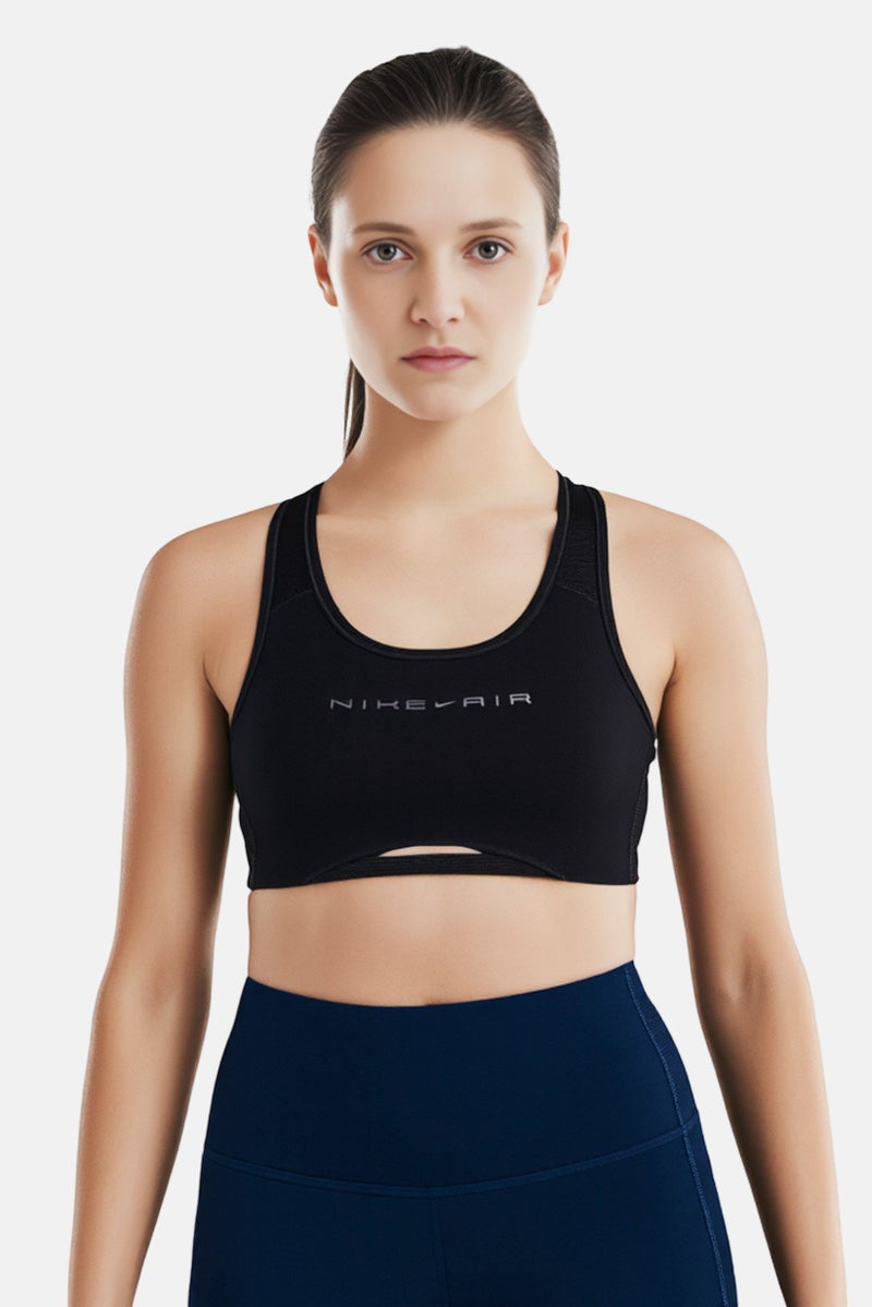 Nike X Air Women Sportswear Fit Padded Training Sports Bra, Black - Image 1