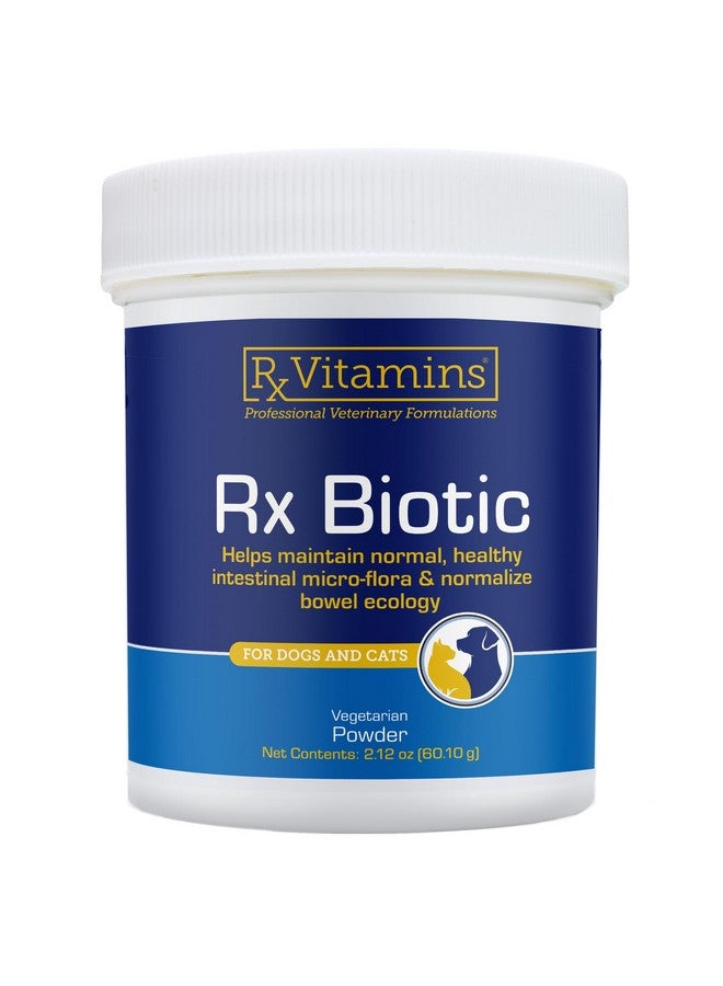 ركس فيتامينز فيتامينات Rx Biotic - مسحوق بروبيوتيك للكلاب والقطط - دعم هضم القطط وبروبيوتيك لصحة أمعاء الكلاب - بروبيوتيك للقطط المنزلية - بروبيوتيك للكلاب لصحة الجهاز الهضمي - 2.12 أونصة - Image 1