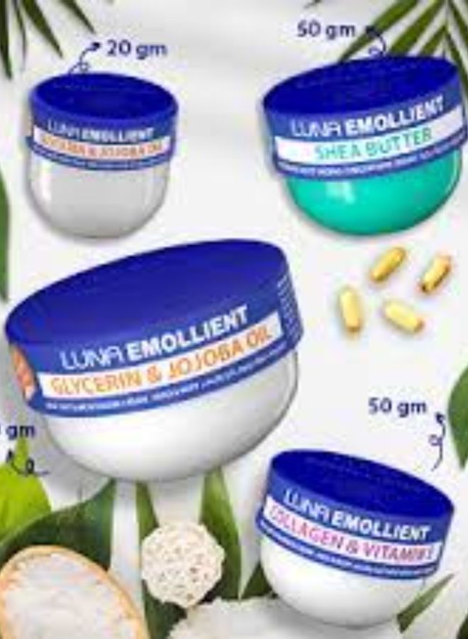 LUNA EMOLLIENT SOFT face & body CREAM Collagen & Vitamin E 160gm