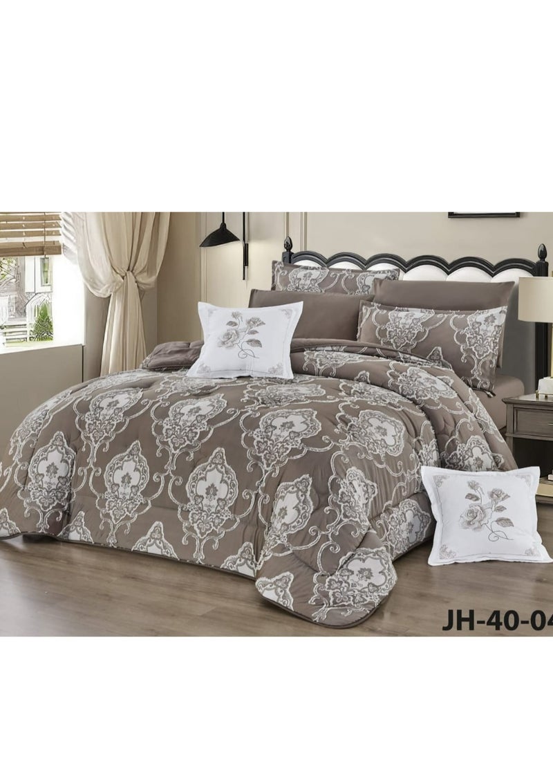 Moon - Summer bedspread, 4 pieces, one and a half, elegant design with lace line, suitable for bed size 120 x 200, quilt size 170 x 220 cm - Image 1