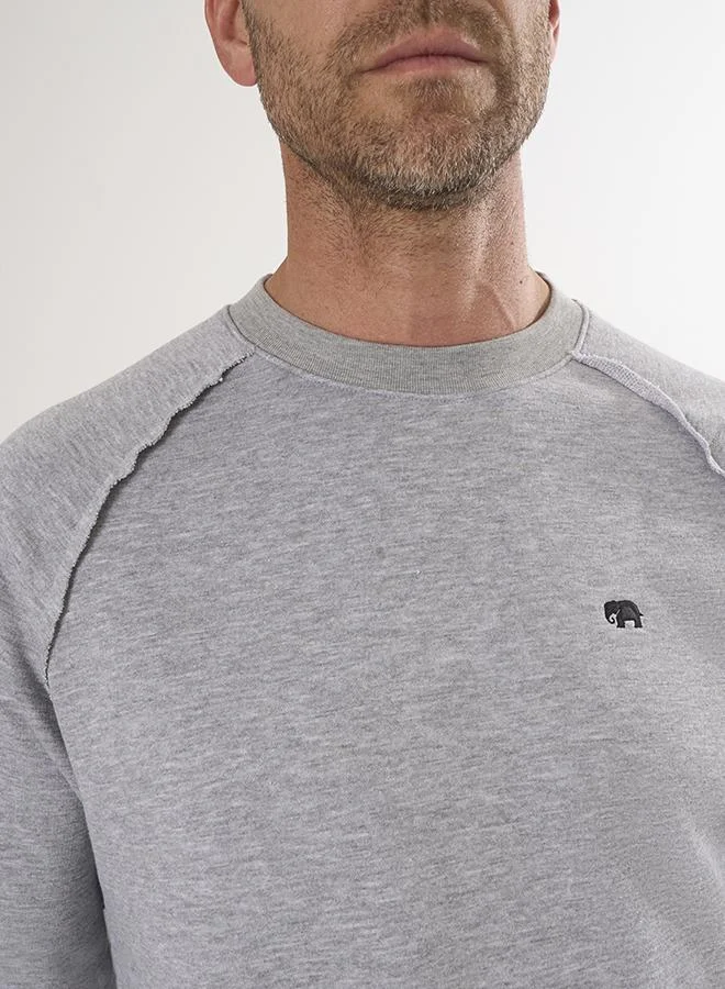 FELIX HARDY Grey Crew Neck Basic Sweatshirt for Men | Best Price UAE