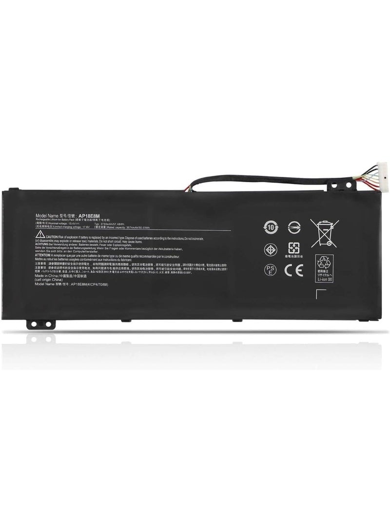 Replacement Laptop Battery Compatible with Acer Nitro 5, Nitro 7, Aspire 7, Predator Helios 300 (AP18E8M, AP18E7M) - Image 4