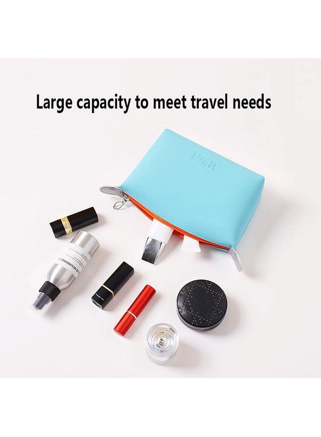 VEHTRI Dumpling Shape Zipper Closure Mini Cosmetic Bag,Pu-Leather Waterproof Women's Makeup Toiletry Organiser Handbag,Colorful Travel Cosmetics Case Small Makeup Brush Pouch (Baby Pink), 10 cm - Image 3