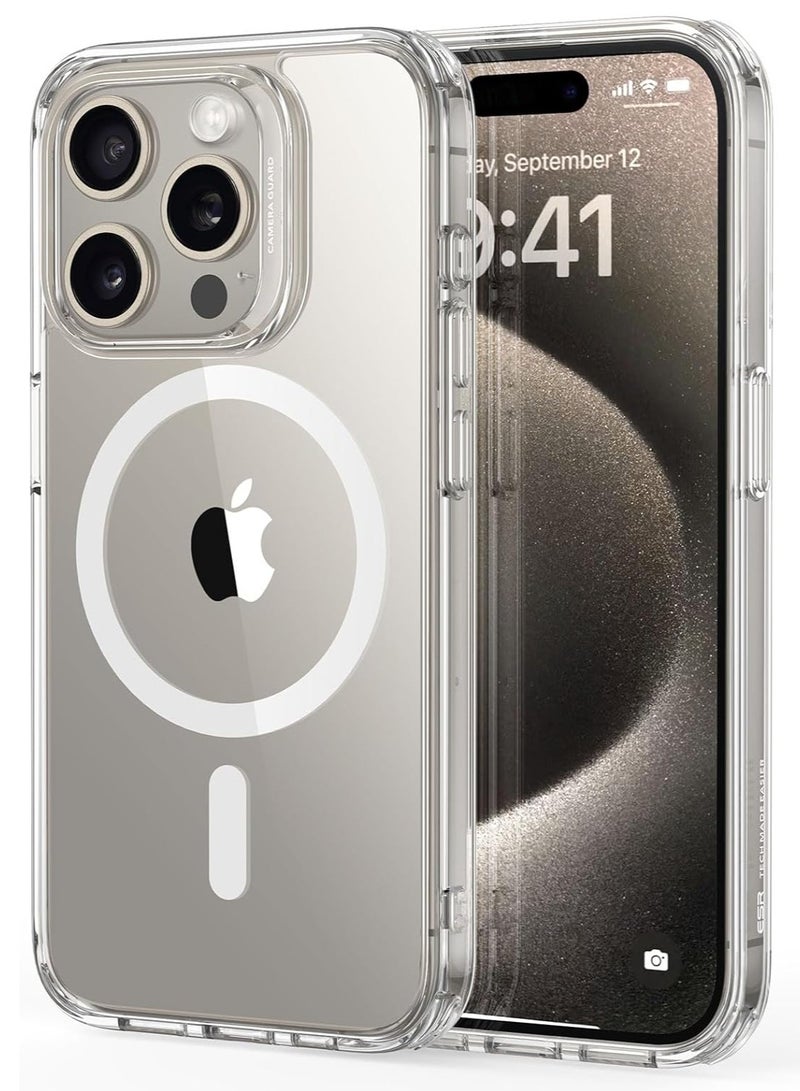 ELTRAZONE for iPhone 15 Pro Max Case, Compatible with MagSafe, Military-Grade Protection, Yellowing Resistant, Scratch-Resistant Back, Magnetic Phone Cover for iPhone 15 Pro Max, Classic Series, Clear - Image 1